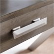 Atlin Designs Computer Desk in Smoke Gray and Brushed Nickel
