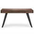 Atlin Designs Solid Wood 2-Drawers Desk in Rustic Natural Aged Brown