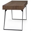 Atlin Designs Solid Wood 2-Drawers Desk in Rustic Natural Aged Brown