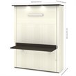 Atlin Designs 3 Piece  Queen Storage Wall Bed Set in White