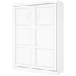 Atlin Designs 3 Piece Queen Wall Bed Set in White and Gray