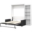 Atlin Designs 3 Piece Queen Wall Bed Set in White and Gray
