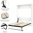 Atlin Designs 3 Piece Queen Wall Bed Set in White and Gray