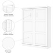 Atlin Designs 3 Piece Queen Wall Bed Set in White and Gray
