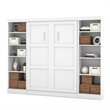 Atlin Designs Full Wall Bed with 2 Piece Storage Unit in White