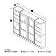 Atlin Designs Full Wall Bed with 2 Piece Storage Unit in White