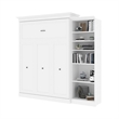 Atlin Designs Wood Queen Murphy Bed with Closet Organizer in White