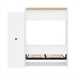 Atlin Designs Wood Queen Murphy Bed and Organizer with Doors in White