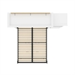 Atlin Designs Wood Queen Murphy Bed and Organizer with Doors in White