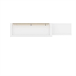 Atlin Designs Wood Queen Murphy Bed and Organizer with Drawers in White