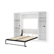 Atlin Designs Contemporary Wood Full Murphy Bed & 2 Closet Organizers in White