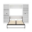 Atlin Designs Contemporary Wood Full Murphy Bed & 2 Closet Organizers in White