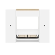 Atlin Designs Contemporary Wood Full Murphy Bed & 2 Closet Organizers in White