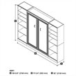 Atlin Designs Contemporary Wood Full Murphy Bed & 2 Closet Organizers in White