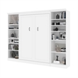 Atlin Designs Contemporary Wood Full Murphy Bed & 2 Closet Organizers in White