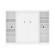 Atlin Designs Contemporary Wood Full Murphy Bed & 2 Closet Organizers in White