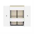 Atlin Designs Contemporary Wood Full Murphy Bed & 2 Closet Organizers in White