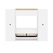 Atlin Designs Wood Full Murphy Bed and 2 Organizers with Drawers in White