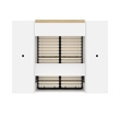 Atlin Designs Wood Full Murphy Bed and 2 Organizers with Drawers in White