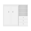 Atlin Designs Contemporary Wood Full Murphy Bed & Organizer w/ Drawers in White