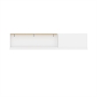 Atlin Designs Contemporary Wood Full Murphy Bed & Organizer w/ Drawers in White
