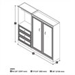 Atlin Designs Contemporary Wood Full Murphy Bed & Organizer w/ Drawers in White
