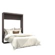 Atlin Designs Engineered Wood Full Murphy Bed in Bark Gray