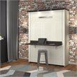 Atlin Designs Full Desk Wall Bed in White Chocolate