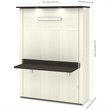 Atlin Designs Full Desk Wall Bed in White Chocolate