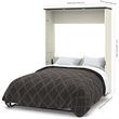 Atlin Designs 2 Piece Queen Storage Wall Bed  Set in White Chocolate