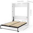 Atlin Designs 3 Piece Queen Storage Wall Bed Set in White