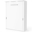 Atlin Designs 2 Piece Full Storage Wall Bed Set in White