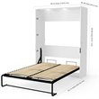 Atlin Designs 2 Piece Full Storage Wall Bed Set in White