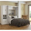 Atlin Designs 2 Piece Full Storage Wall Bed Set in White