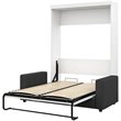 Atlin Designs 2 Piece Full Wall Bed Set in White and Gray