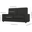 Atlin Designs 2 Piece Full Wall Bed Set in White and Gray
