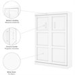 Atlin Designs 2 Piece Full Wall Bed Set in White and Gray