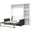 Atlin Designs 3 Piece Full Wall Bed Set in White and Gray