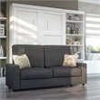 Atlin Designs 3 Piece Full Wall Bed Set in White and Gray