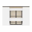 Atlin Designs Laminated Particle Board White Full Murphy Bed Rectangular Dual Piston System 118