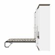 Atlin Designs Laminated Particle Board White Full Murphy Bed Rectangular Dual Piston System 118