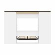 Atlin Designs Laminated Particle Board White Full Murphy Bed Rectangular Dual Piston System 118