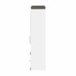 Atlin Designs Laminated Particle Board White Queen Murphy Bed Rectangular Storage Cabinets 104