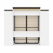 Atlin Designs Laminated Particle Board White Queen Murphy Bed Rectangular Storage Cabinets 104