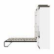 Atlin Designs Laminated Particle Board White Queen Murphy Bed Rectangular Storage Cabinets 104
