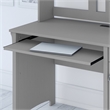 Atlin Designs Contemporary Engineered Wood Small Computer Desk w/ Hutch in Gray