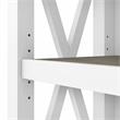 Atlin Designs 5 Shelf Modern Wood Bookcase Set in Shiplap Gray/White