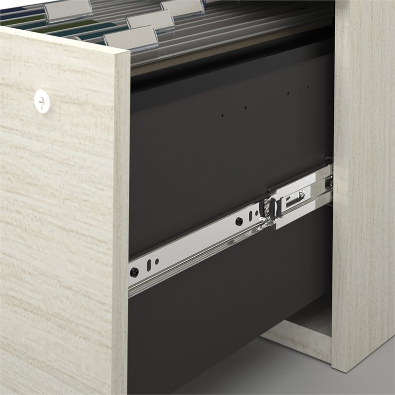 Atlin Designs Melamine White/Chocolate Computer Desk U-Shaped Reversible