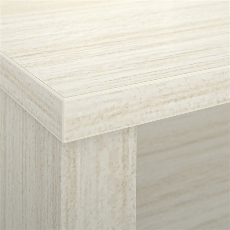 Atlin Designs Melamine White/Chocolate Computer Desk U-Shaped Reversible