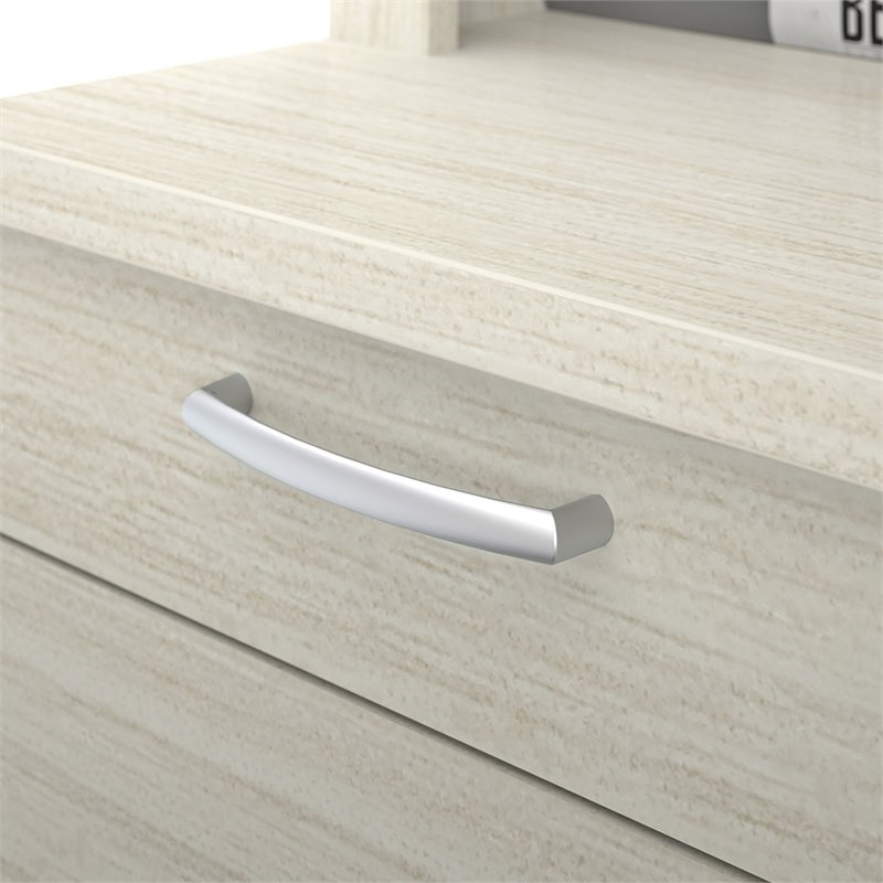 Atlin Designs Melamine White/Chocolate Computer Desk U-Shaped Reversible